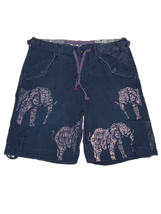 Polo Ralph Lauren Other - Vintage Polo Ralph Lauren W34 Cargo Surplus Fit Shorts Navy Blue Elephant Print